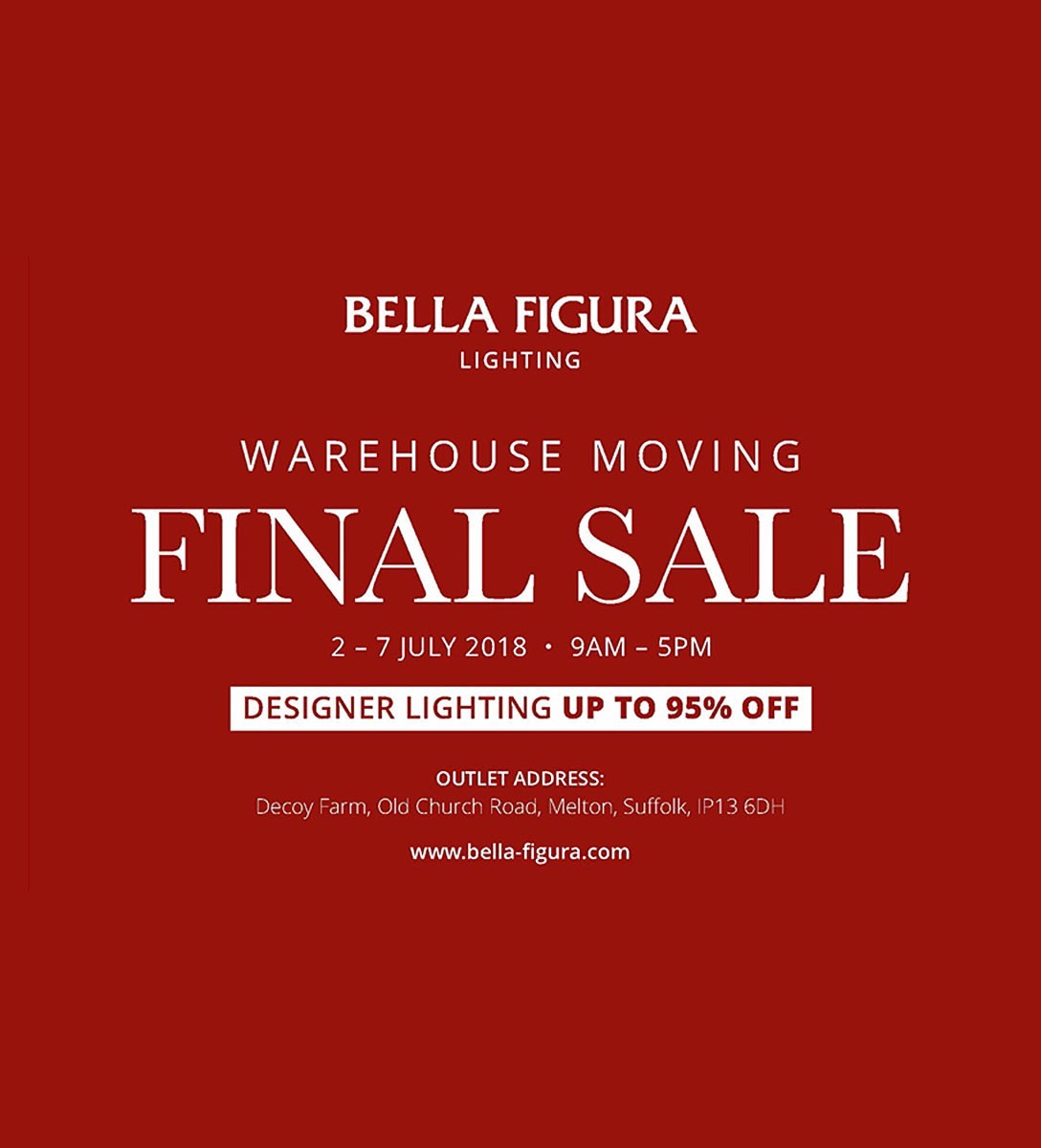 WAREHOUSE MOVING FINAL SALE: SAVE THE DATE