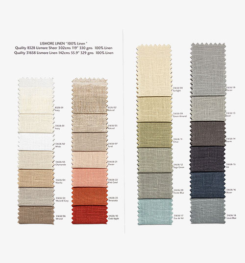 Colour Cards |  Lismore Linen