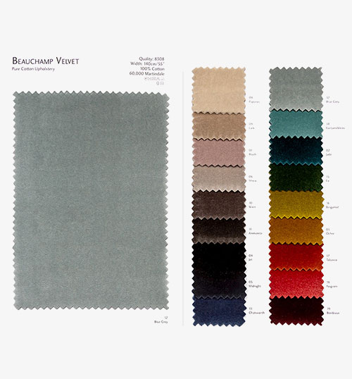 Colour Cards |  Beauchamp Velvet