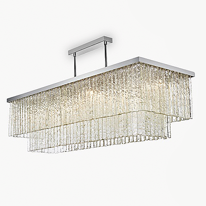 Square rectangle store chandelier