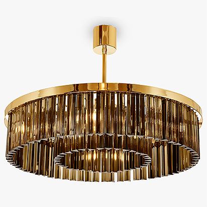 Small Double Drum Chandelier 
