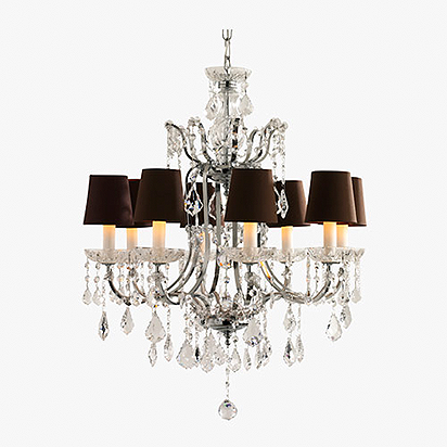 Crystal Chandelier with Cut Crystal Cups