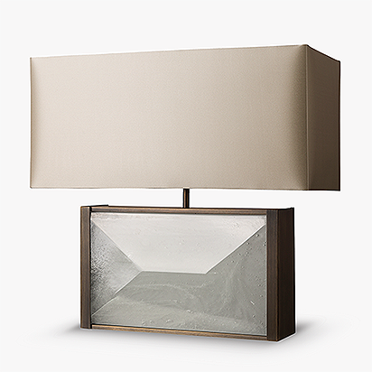 Low rectangular table store lamp