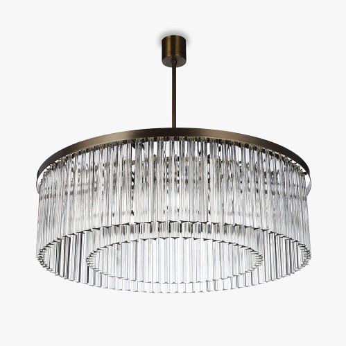 Large Double Drum Chandelier